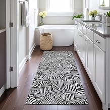 Addison Rugs Chantille ACN2648 Black 2'3" x 7'6" Indoor/Outdoor, Machine Washable, Easy Clean, Non Shedding, Bedroom, Living Room, Dining Room, Kitchen, Patio Runner Rug