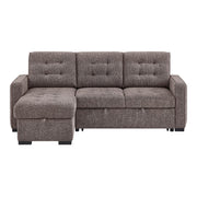 U0707 Brown Reversible Sofa Bed by Global Furniture USA – Metal, Brown, Pack of 2, Model AMZ-U0707-BROWN-REVERSIBLE SOFA BED
