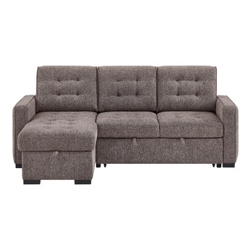 U0707 Brown Reversible Sofa Bed by Global Furniture USA – Metal, Brown, Pack of 2, Model AMZ-U0707-BROWN-REVERSIBLE SOFA BED