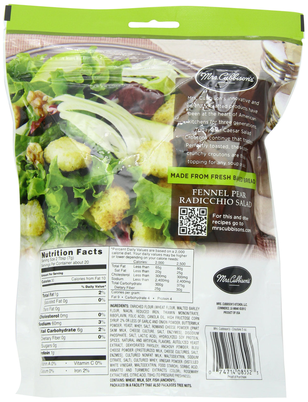 Premium Croutons by Mrs. Cubbison's – 5 ounces (individual), 3.45 pounds (total pack), Pack of 9