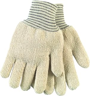 MCR Safety 9429 Heavy Weight Seamless Reversible Gloves, Large, Natural