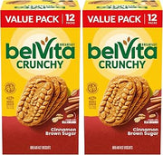 Belvita Cinnamon Brown Sugar Breakfast Biscuits, Value Pack, 24 Packs (4 Biscuits Per Pack)