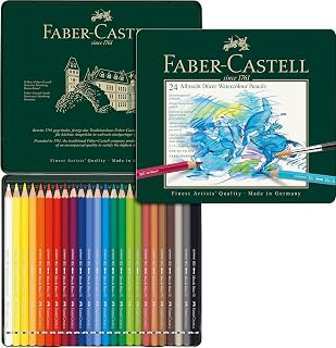 Faber-Castell FC117524 Albrecht Durer Artist Watercolor Pencils in A Tin (24 Pack), Assorted