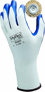 Ansell HyFlex 11-900 Nylon Glove, Blue Nitrile Coating, Knit Wrist Cuff, X-Large, Size 10 (Pack of 1)