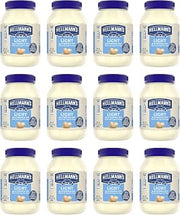 HELLMANN'S Mayonnaise For a Creamy Condiment Light Mayo Made With 100% Cage-Free Eggs 30 oz, Pack of 12