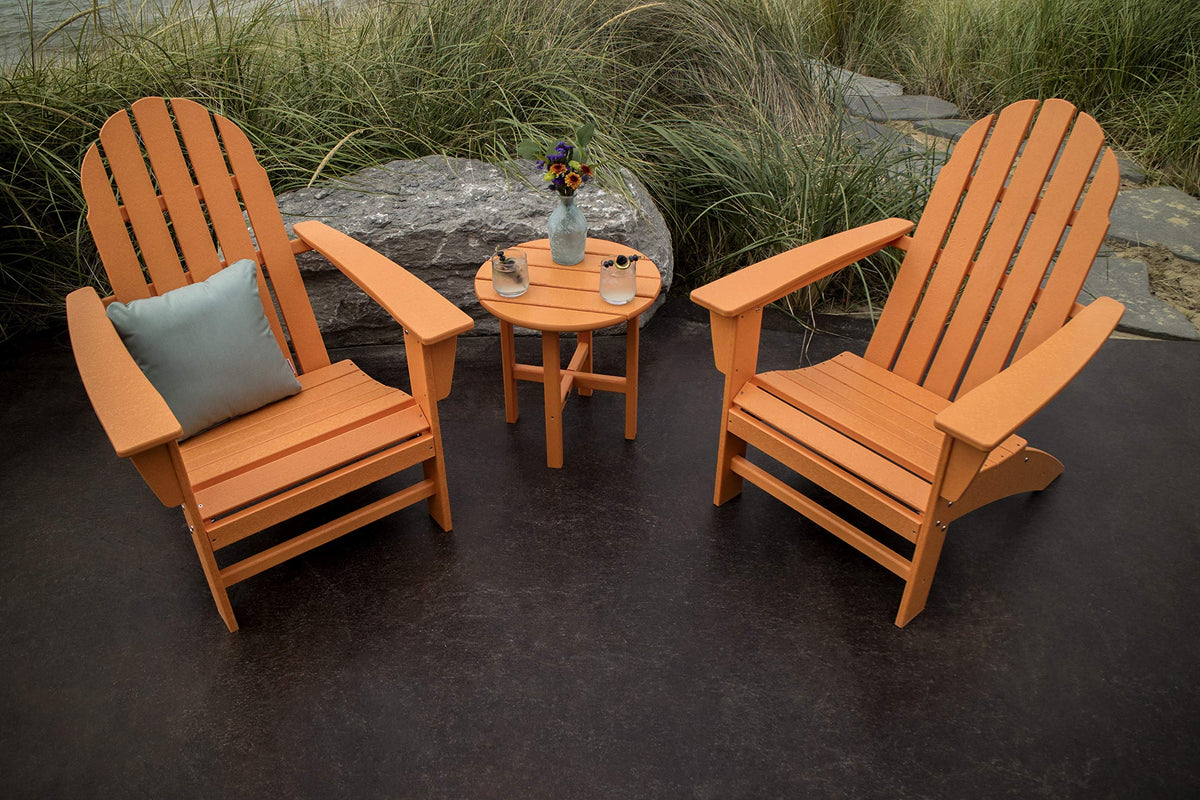 Vineyard 3-Piece Adirondack Set (Mahogany) by Polywood – Onesize, High Density Polyethylene, Mahogany, Pack of 3, Model PWS399-1-NV