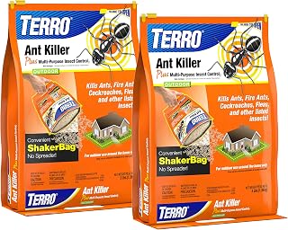 TERRO Ant Killer Plus, Multi-Purpose Insect Control Granules, 2 Pack | Kills Fire Ants, Cockroaches, Fleas and Other Crawling Insects for Outdoor Pest Control Treatment