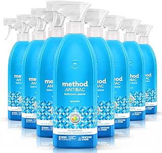 Method Antibacterial Bathroom Cleaner, Spearmint, 28 fl oz, 8 Pack