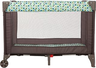 Cosco Funsport Compact Portable Playard, Lightweight, Easy Set up, Foldable Baby Playpen with Carry Bag, Elephant Squares