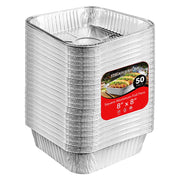 Stock Your Home 50 Pack / Silver / Pans Disposable Cookware