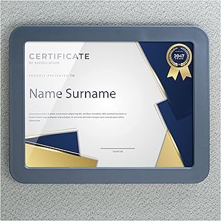 Officemate Verticalmate Certificate Holder, Slate Gray (29172)