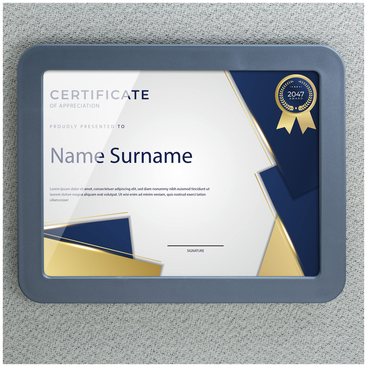 Verticalmate Certificate Holder by Officemate – Plastic, Gray, Model 29172