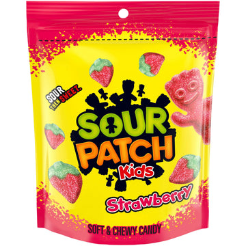 Strawberry Soft & Chewy Candy by Sour Patch Kids – 9 Ounce (Pack of 1), Red