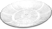 Carlisle FoodService Products Petal Mist Reusable Plastic Plate for Catering, Buffets, Restaurants, Polycarbonate (Pc), 9 Inches, Clear, (Pack of 36)
