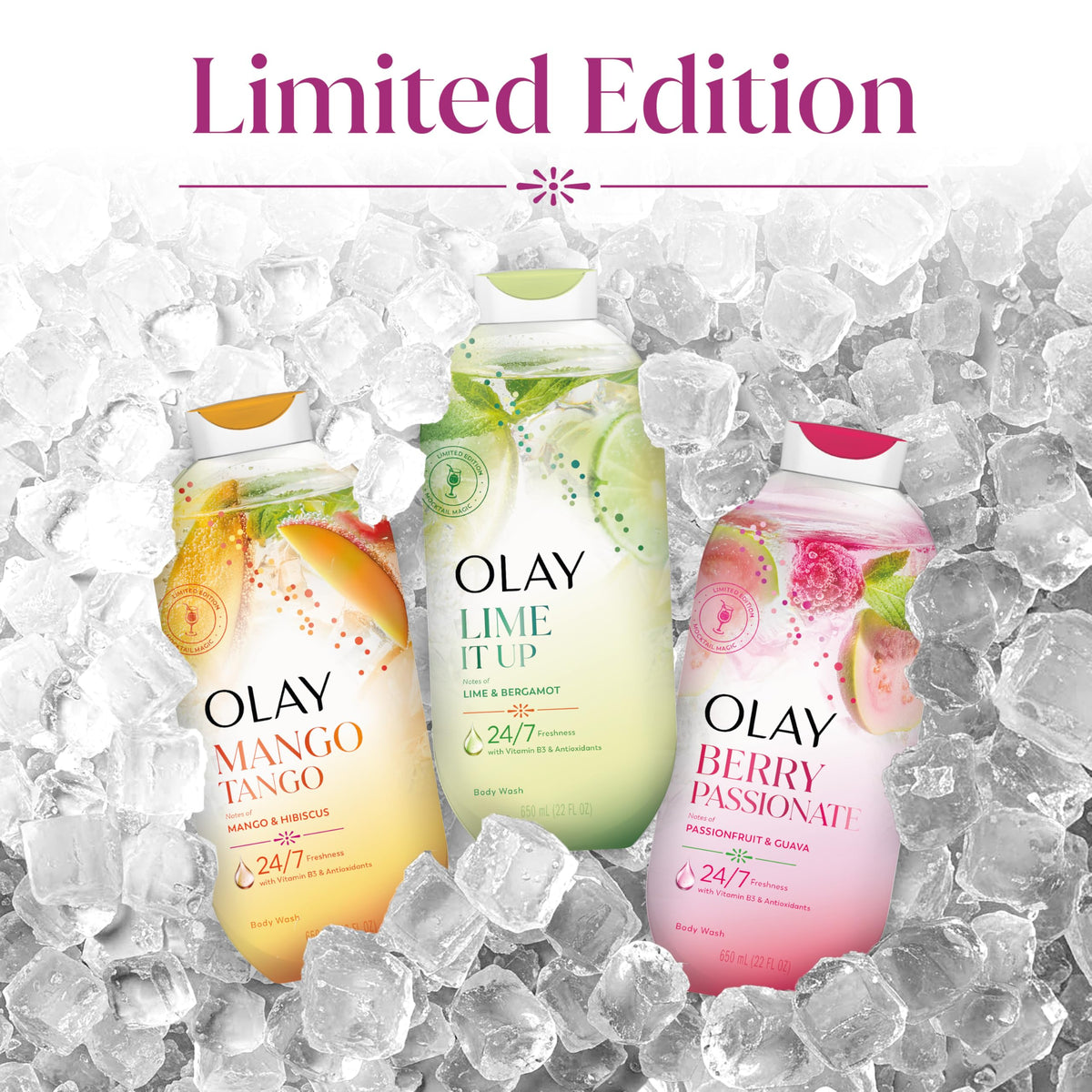 Olay Berry Passionate with Passionfruit & Guava / 22 Fl Oz (Pack of 1) / White Body Washes