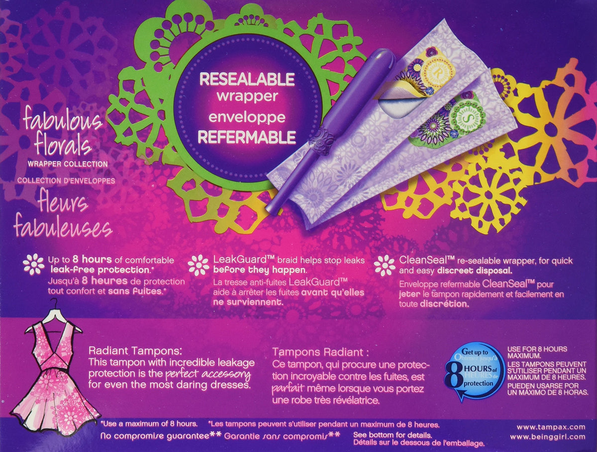 Radiant Plastic Tampons Duo Pack by Tampax – 84 Count (Pack of 1), Plastic, Model 674207