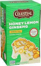 Celestial Seasonings Green Tea, Honey Lemon Ginseng, 20 Count (Pack of 6)