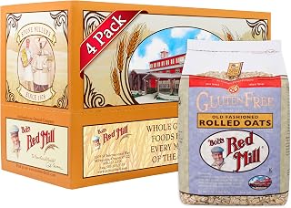 Bob's Red Mill Gluten Free Old Fashioned Rolled Oats, 32 Ounce (Pack of 4)