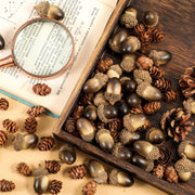 Syhood Artificial Acorns and Pine Cones, 200 Count, Natural