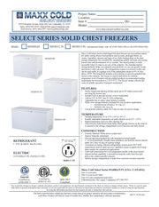 50 Inch Wide Commercial 1 Lid Solid Top Chest Freezer in White with 12.7 Cu. Ft. Storage (360 Liters) by MAXX Cold – 12.7 Cubic Feet, 360.0 liters, White, Model MXSH12.7SHC