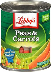Libby's Peas & Carrots Cans, 8.5 Ounce (Pack of 12)