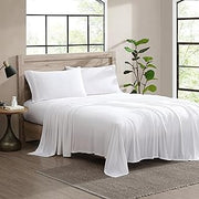 1888 Mills Full 4 Piece Sheet Set, Premium Cotton Tencel Luxury Hotel Bed Sheets for Men & Women – Breathable, Cooling, Deep Pockets, Bedding Sheets and Pillowcases, Full, Bright White