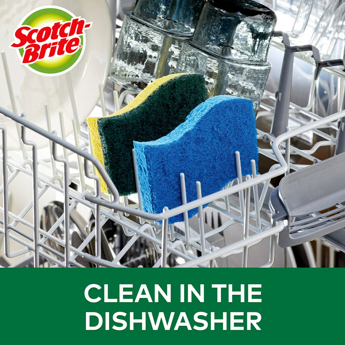Heavy-Duty Kitchen Scrub Sponge by 3M – No Size, Plastic, Yellow