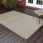 Oriental Weavers Portofino Indoor/Outdoor Rug - 670H4-3'3" x 5' - in Grey/Ivory - Scandinavian Inspired, Water, Stain and Fade Resistant, Hose Clean, Patio, Outdoor Living Area Rug