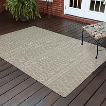 Oriental Weavers Portofino Indoor/Outdoor Rug - 670H4-3'3" x 5' - in Grey/Ivory - Scandinavian Inspired, Water, Stain and Fade Resistant, Hose Clean, Patio, Outdoor Living Area Rug