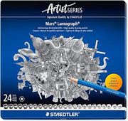 STAEDTLER Mars Lumograph Artist Pencil Set - Pack Of 24, Black