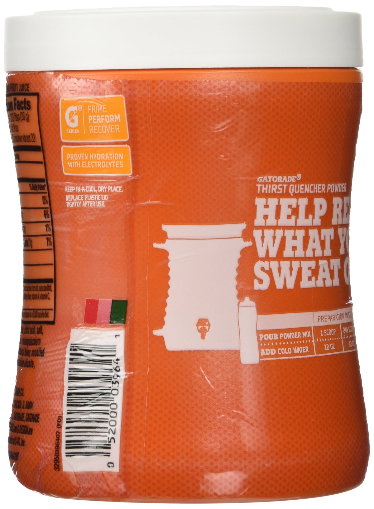 Powder, Orange, 18.3-ounce Canister (1 Canister) by Gatorade – 18.3 Ounce (Pack of 1), Orange, Model 1099989