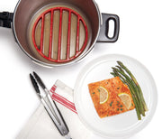 OXO Roasting Rack / Silicone Pressure Cooker Rack / Red Cookware Accessories