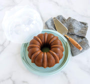 Translucent Bundt Cake Keeper by Nordic Ware – 10.7" x 10.7" x 6.1", 440.2 cubic_inches, Plastic, Sea Glass, Model 50099AMZM