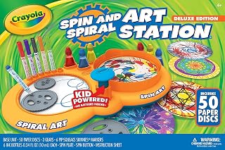 Crayola Spin & Spiral Art Station Deluxe, DIY Crafts, Toys for Boys & Girls, Gift, Ages 6, 7, 8, 9
