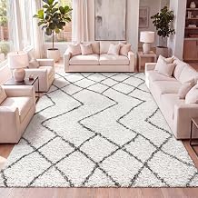 JONATHAN Y Diamond Shag Beige/Dark Gray Indoor Area Rug 3X5 ft, Inca Moroccan for Living Room, Bedroom, Kitchen, Office, Easy-Cleaning, High Traffic, Pet-Friendly, Non-Shedding SHG101A-3