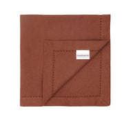 PurpleEssences Cloth Napkins, 18 x 18 Inches, Set of 12, Rust