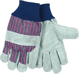 MCR Safety 1235K Cow Leather Knit Wrist Men's Gloves, Large, 1-Pair