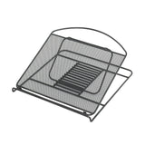 Onyx Mesh Adjustable Ventilated Tabletop Laptop Stand by Safco – 12.25 x 2 x 12.25, Metal, Black, Model 2161BL