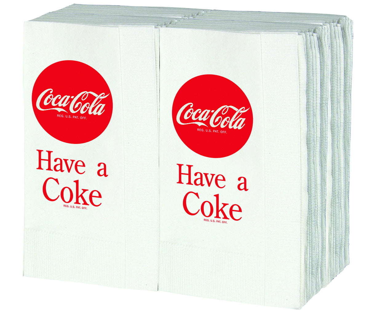 Coca-Cola Logo Printed Napkins (100 Pack) by Tablecraft – Full, Paper, Red, Model CC380