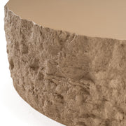 Quarry - Modern Beige Round Coffee Table by Limari Home – Fiberglass, Beige, Model LIM-83297