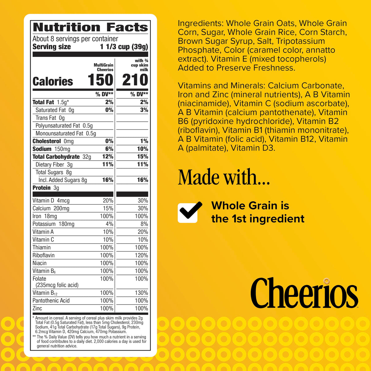 Cheerios Multi Grain / 12 Ounce (Pack of 1) / 1 Cold Cereal