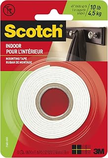 Scotch 214/DC Double Coated Indoor Mounting Tape, White