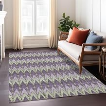 Addison Rugs Chantille ACN2558 Purple 8' x 10' Indoor/Outdoor, Machine Washable, Easy Clean, Non Shedding, Bedroom, Living Room, Dining Room, Kitchen, Patio Rug