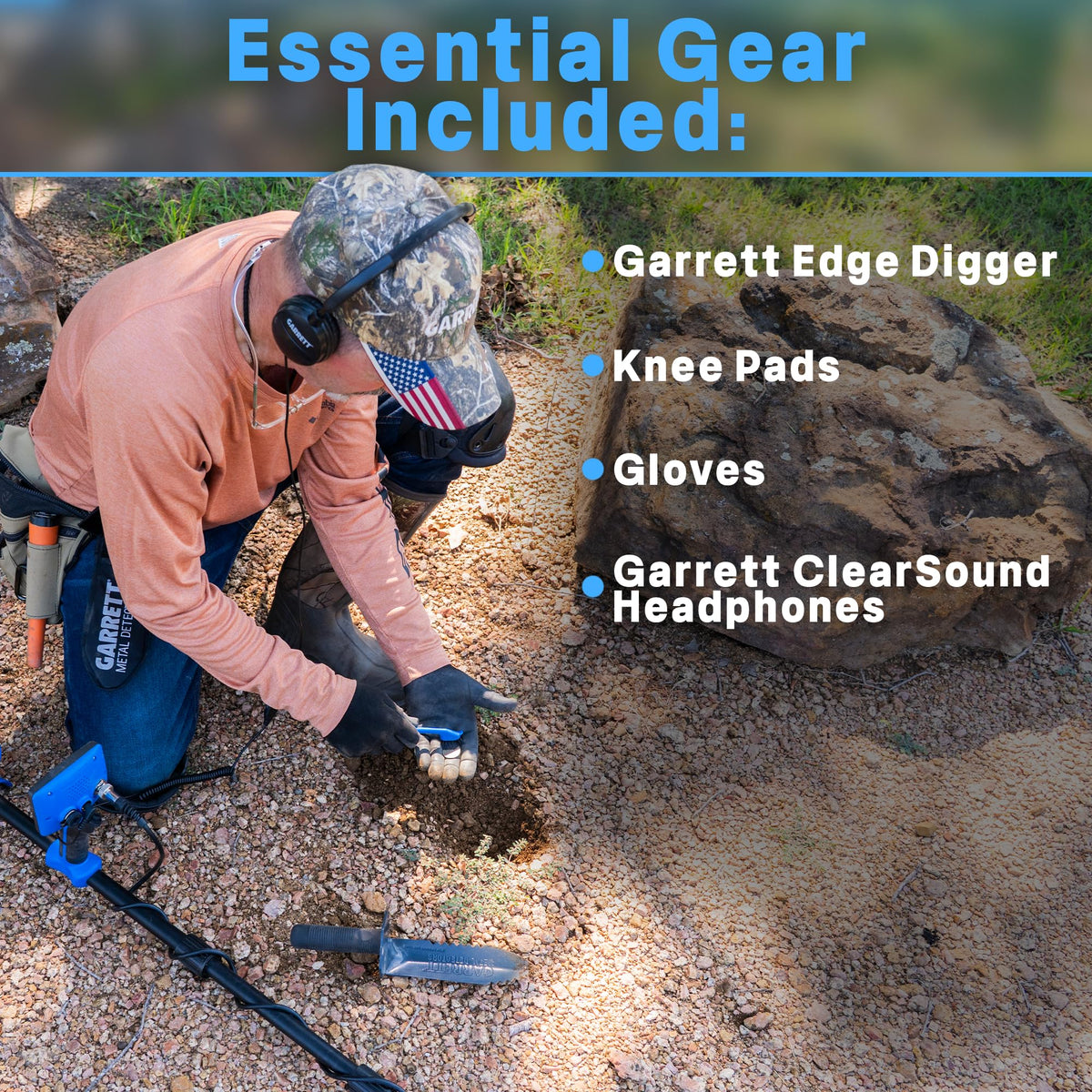 Vortex VX5 Bundle by Garrett Metal Detectors – VX5 Starter Kit, Metal, Blue, Pack of 6, Model 1142865