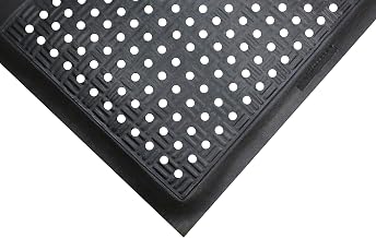 Cushion Station Anti-Fatigue Mat, Black, 3-1/5' x 8-1/3'