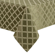 Laurel Leaf Tablecloth by Lenox – 122" x 70" (Rectangular), 67% Cotton, 33% Polyester, Loden, Model 194590653934