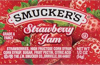 Smuckers Strawberry Jam, 0.5 Ounce -- 400 per case.