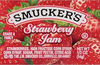 Smuckers Strawberry Jam, 0.5 Ounce -- 400 per case.