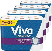Viva Multi-Surface Cloth Paper Towels, Task Size - 24 Super Rolls (4 Packs of 6) - 81 Sheets Per Roll
