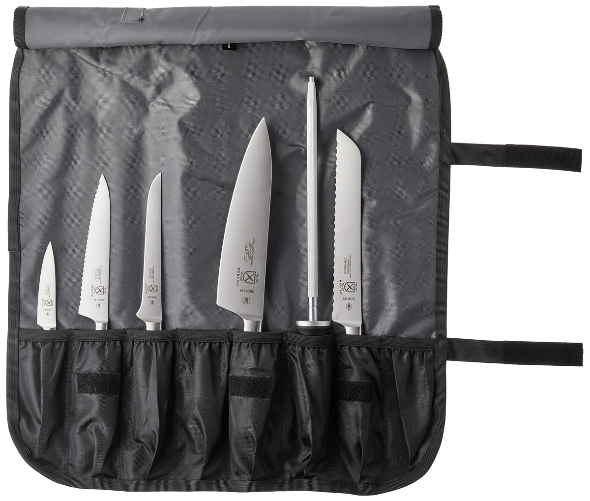 Mercer Culinary 10" / Knife Set in Roll / Black Knife Block Sets
